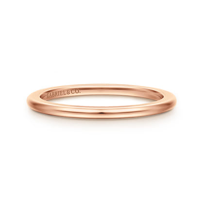 14K Rose Gold 1.3mm Mini Spacer Band
