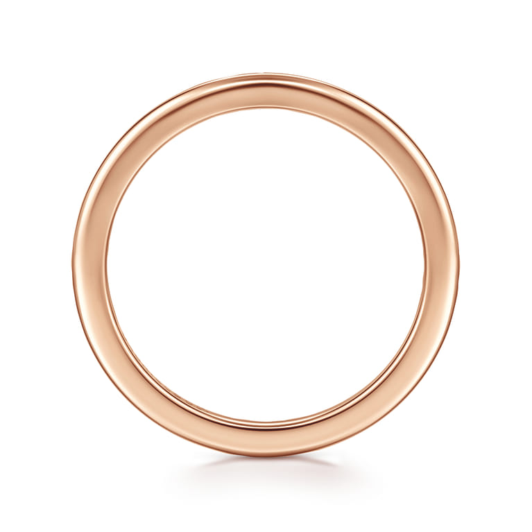 Straight Wedding Ring in 14k Rose Gold with   at Gabriel & Co. - Shot 2