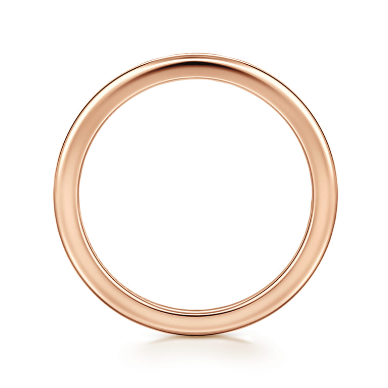Straight Wedding Ring in 14k Rose Gold with   at Gabriel & Co. - Shot 2