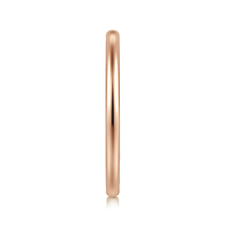 Straight Wedding Ring in 14k Rose Gold with   at Gabriel & Co. - Shot 4