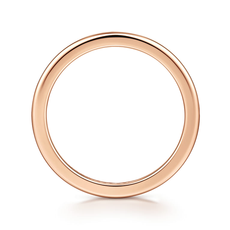 Straight Wedding Ring in 14k Rose Gold with   at Gabriel & Co. - Shot 2