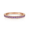 14K Rose Gold Amethyst Stackable Ring