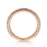 14K Rose Gold Amethyst Stackable Ring