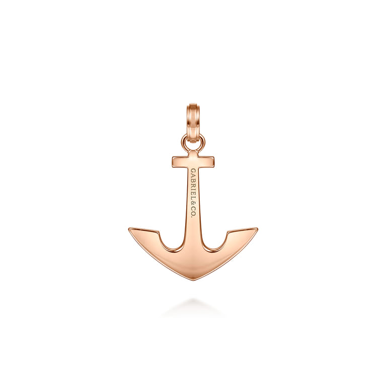 14K Rose Gold Anchor Pendant - Shot 2