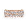 Fancy Wedding Ring in 14k Rose Gold with Baguette Natural Diamond at Gabriel & Co.
