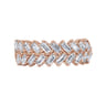 Fancy Wedding Ring in 14k Rose Gold with Baguette Natural Diamond at Gabriel & Co.