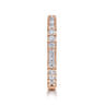14K Rose Gold Baguette and Round Diamond Stackable Ring - 0.6 ct