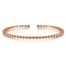 14K Rose Gold Beaded Cuff Bracelet
