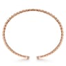 14K Rose Gold Beaded Cuff Bracelet