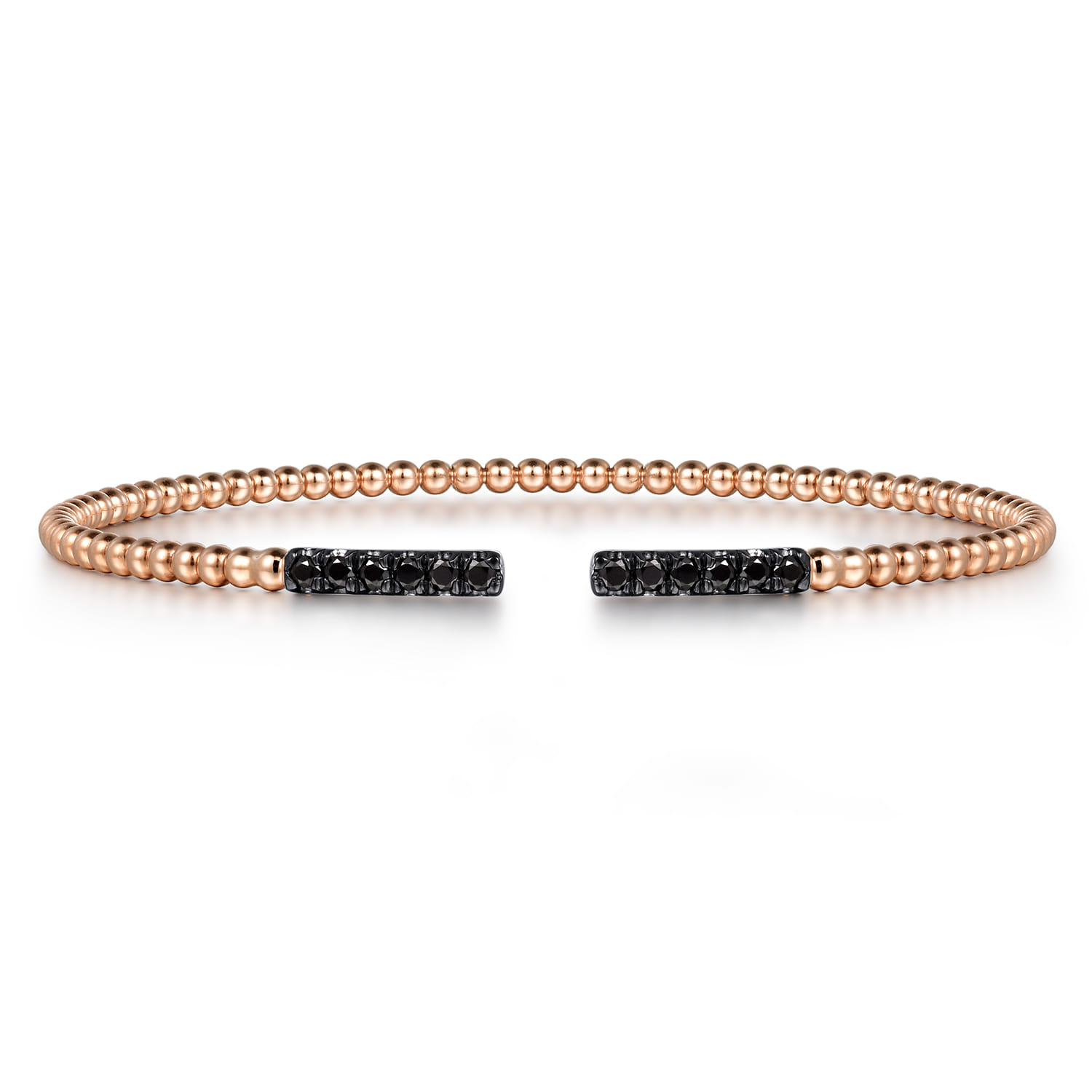 14K Rose Gold Black Diamond Bangle - 0.3 ct - Shot 1