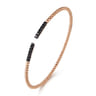 14K Rose Gold Black Diamond Bangle - 0.3 ct