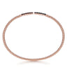 14K Rose Gold Black Diamond Bangle - 0.3 ct
