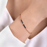 14K Rose Gold Black Diamond Bangle - 0.3 ct