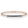 14K Rose Gold Black Diamond Bangle - 0.4 ct