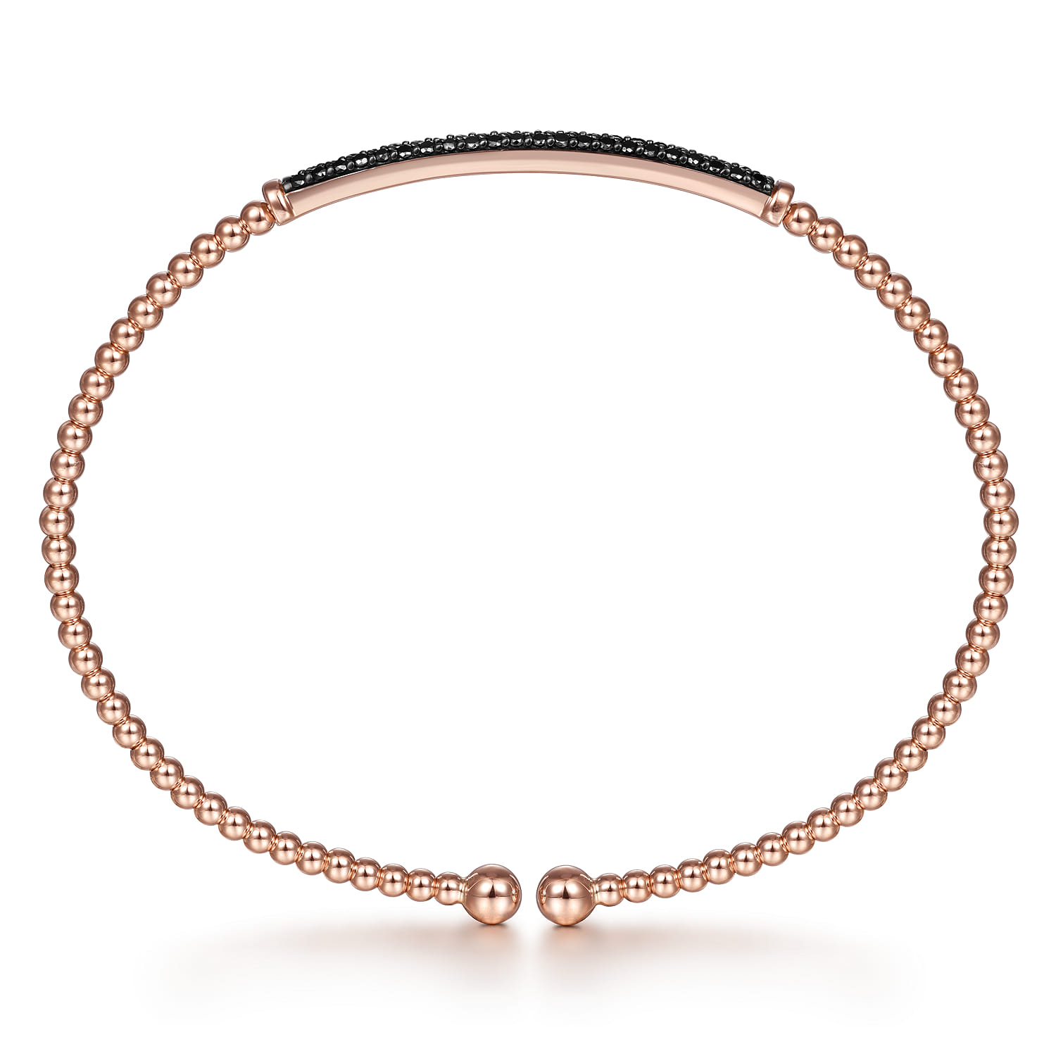 14K Rose Gold Black Diamond Bangle - 0.4 ct - Shot 3