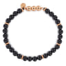 14K Rose Gold Black Onyx Bracelet