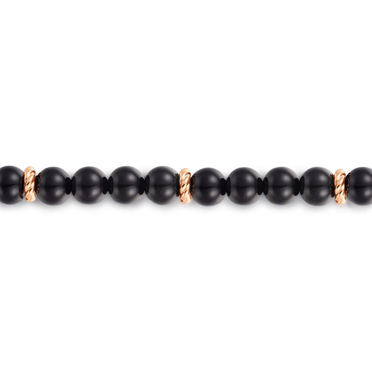 14K Rose Gold Black Onyx Bracelet - Shot 2
