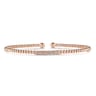 14K Rose Gold Bujukan Bead Bangle with Diamonds - 0.14 ct
