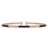 14K Rose Gold Bujukan Bead Cuff Bracelet with Black Diamond Pave Stations - 0.5 ct