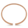 14K Rose Gold Bujukan Bead Cuff Bracelet with Diamond Bezel Connectors - 0.75 ct