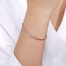 14K Rose Gold Bujukan Bead Cuff Bracelet with Diamond Pave Bars - 0.3 ct