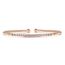 14K Rose Gold Bujukan Bead Cuff Bracelet with Diamonds - 0.14 ct