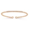 14K Rose Gold Bujukan Bead Diamond Bangle - 0.14 ct