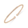 14K Rose Gold Bujukan Bead Diamond Bangle - 0.14 ct