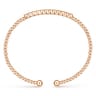 14K Rose Gold Bujukan Bead Diamond Bangle - 0.14 ct