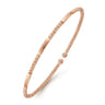14K Rose Gold Bujukan Bead Open Bangle