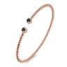 14K Rose Gold Bujukan Bead Split Cuff Bracelet with Sapphire and Diamond