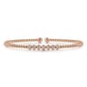 14K Rose Gold Bujukan Bead and Cluster Diamond Bangle - 0.13 ct