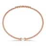 14K Rose Gold Bujukan Bead and Cluster Diamond Bangle - 0.13 ct