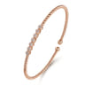 14K Rose Gold Bujukan Bead and Cluster Diamond Bangle - 0.14 ct