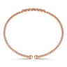 14K Rose Gold Bujukan Bead and Cluster Diamond Bangle - 0.14 ct
