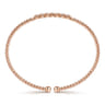 14K Rose Gold Bujukan Bead and Cluster Diamond Bangle - 0.13 ct