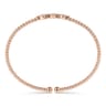 14K Rose Gold Bujukan Bead and Hexagon Cluster Diamond Bangle - 0.12 ct