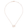 14K Rose Gold Bujukan Beaded Double Circle Necklace