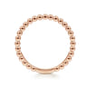 14K Rose Gold Bujukan Beaded Stackable Ring