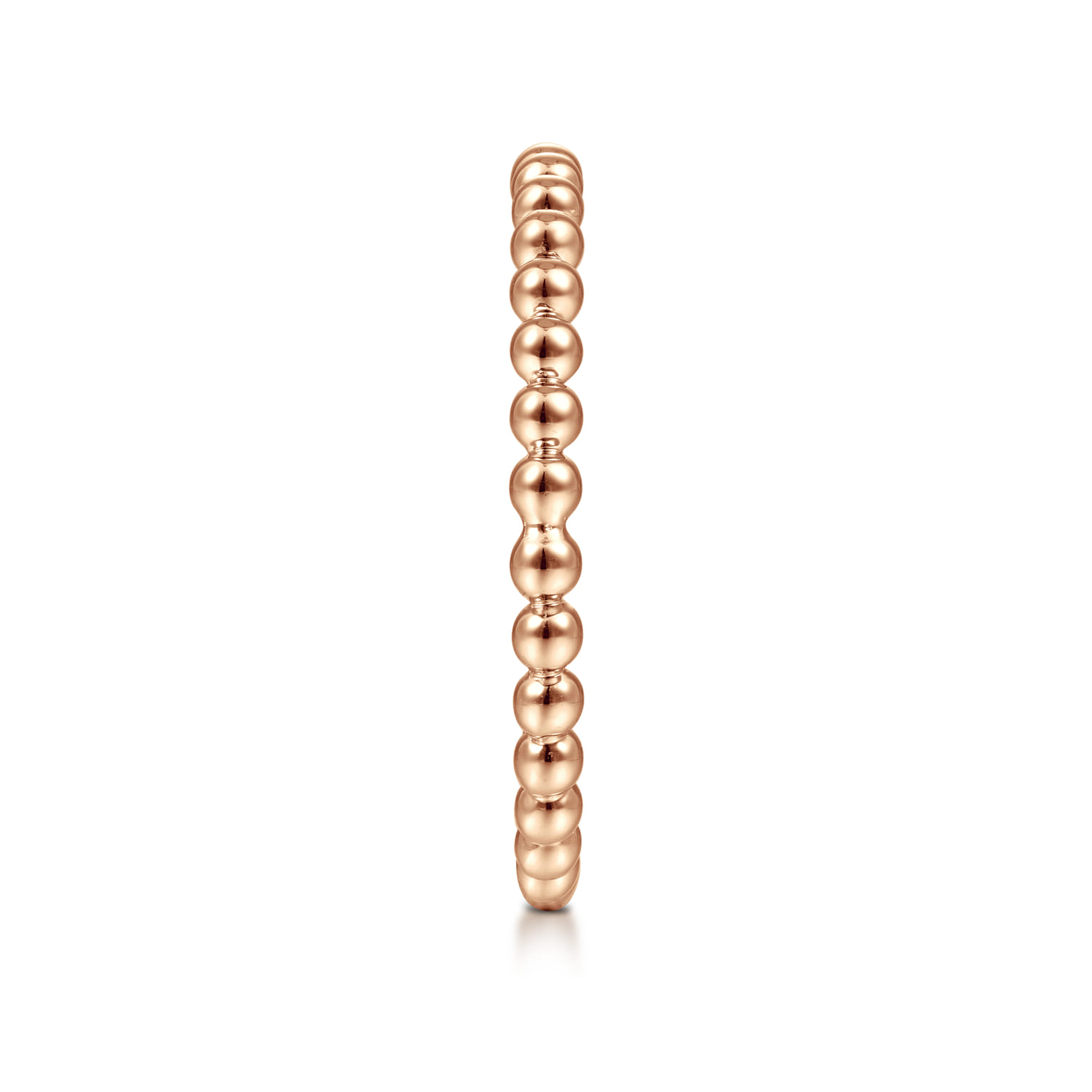 14K Rose Gold Bujukan Beaded Stackable Ring