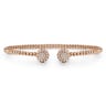 14K Rose Gold Bujukan Cluster Diamond Split Bangle - 0.28 ct