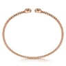 14K Rose Gold Bujukan Cluster Diamond Split Bangle - 0.28 ct