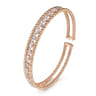 14K Rose Gold Bujukan Cuff Bracelet with Marquise and Round Diamonds - 1.4 ct