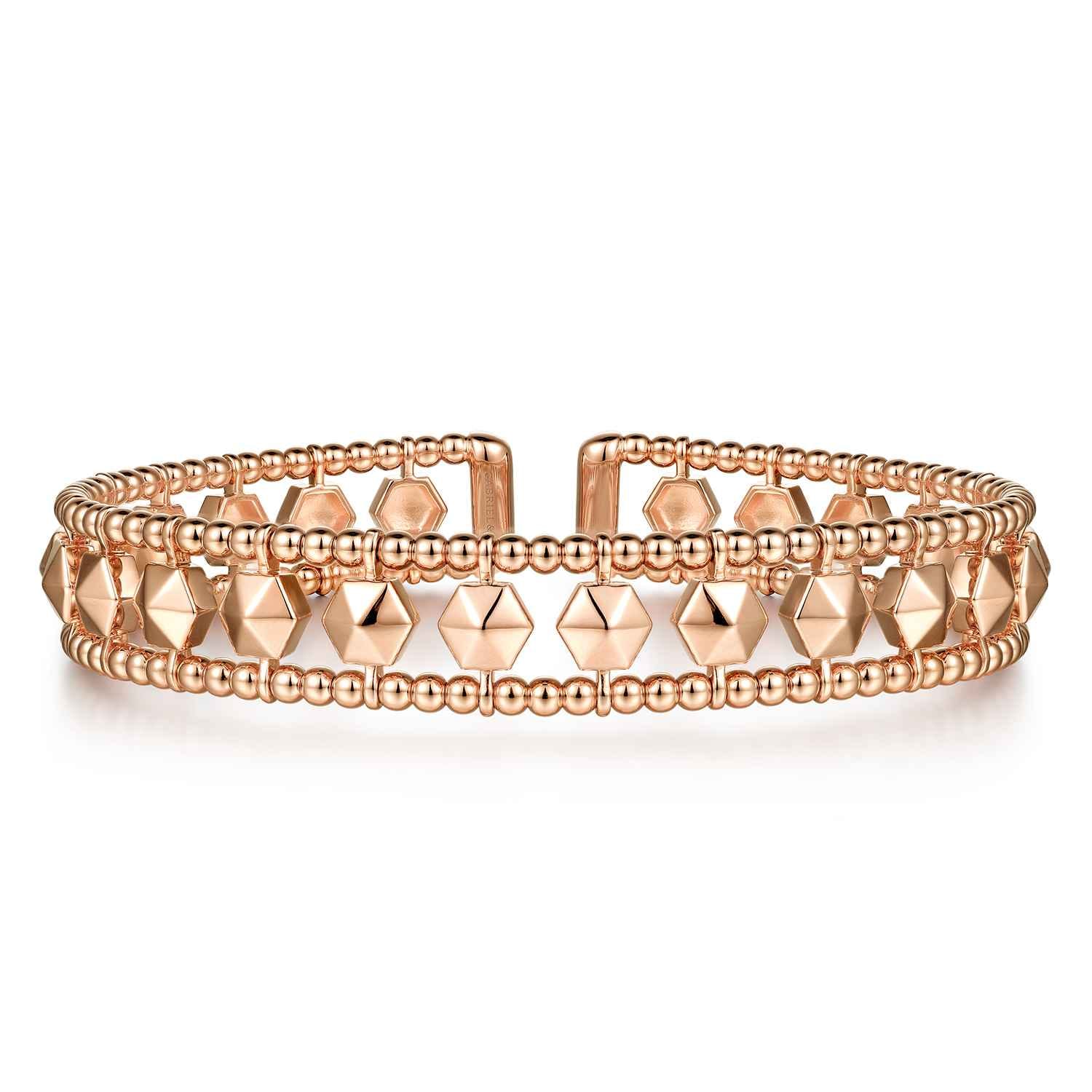 14K Rose Gold Bujukan Cuff Bracelet - Shot 1