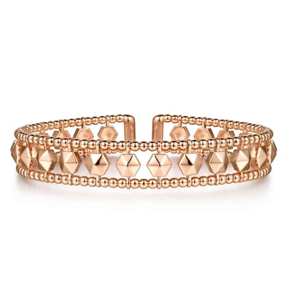 14K Rose Gold Bujukan Cuff Bracelet
