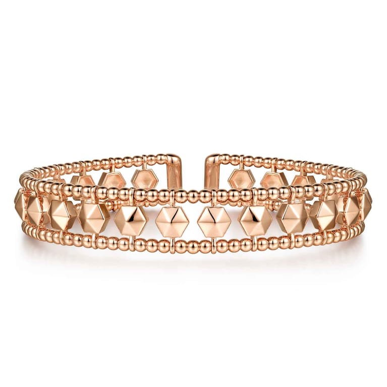 14K Rose Gold Bujukan Cuff Bracelet - Shot 1