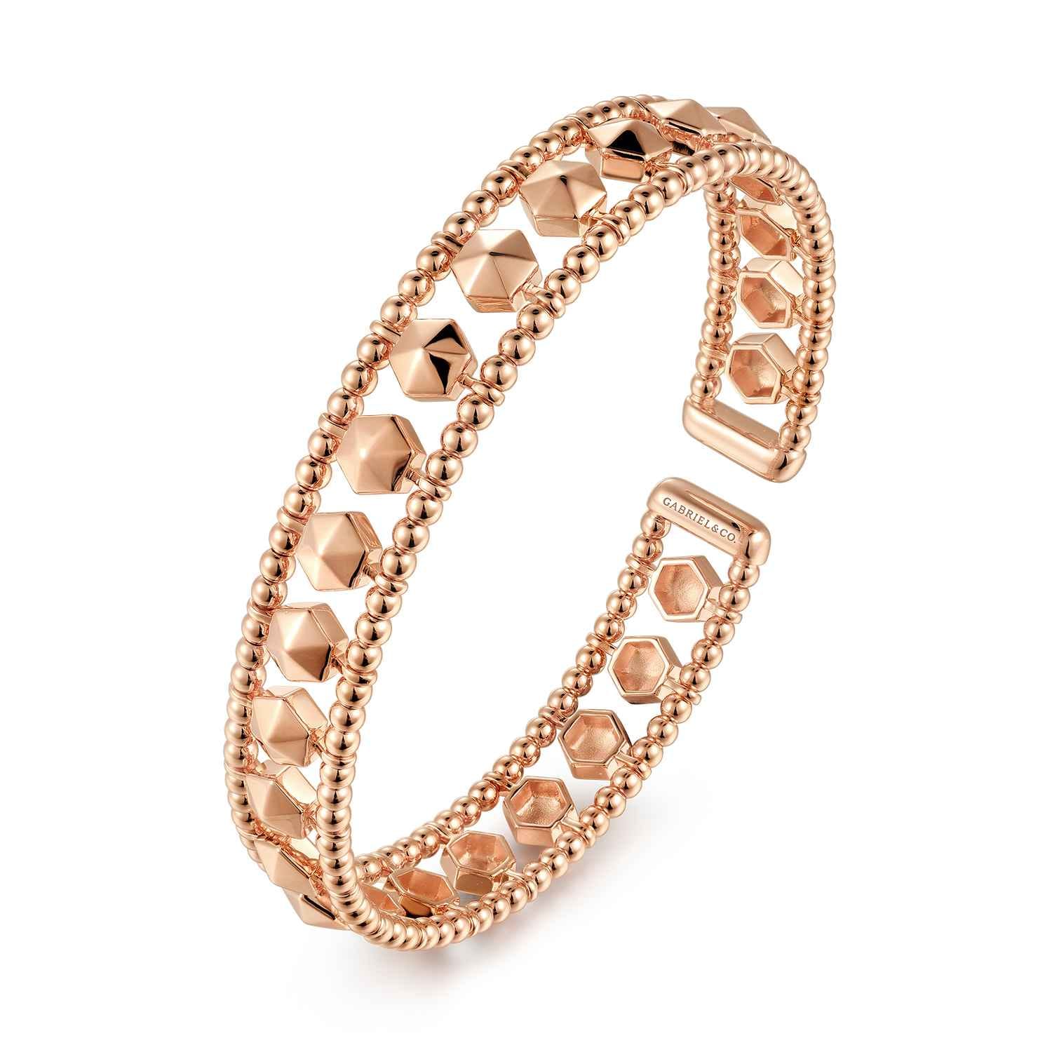 14K Rose Gold Bujukan Cuff Bracelet - Shot 2