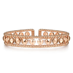14K Rose Gold Bujukan Cuff Bracelet