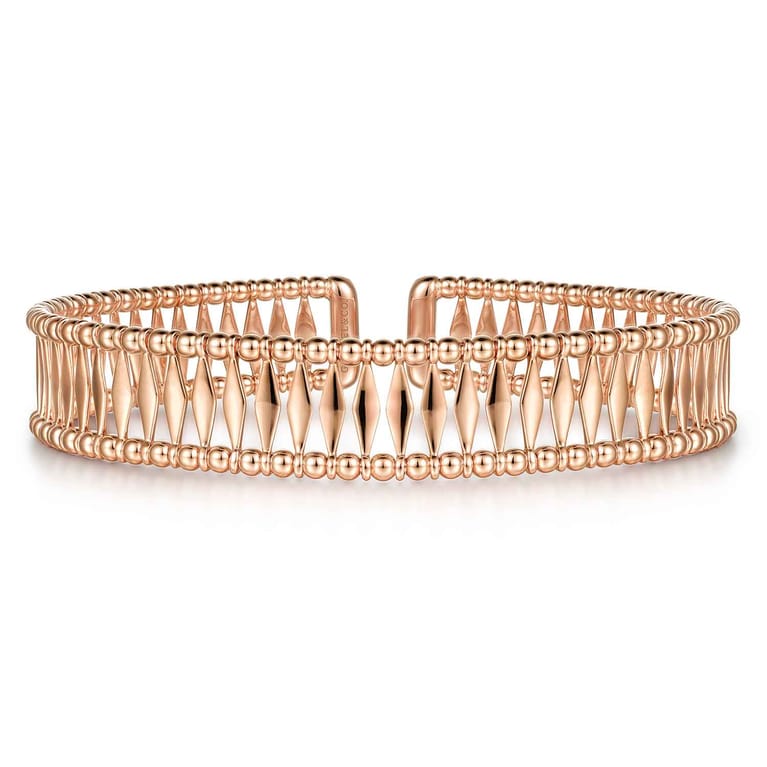 14K Rose Gold Bujukan Cuff Bracelet - Shot 1