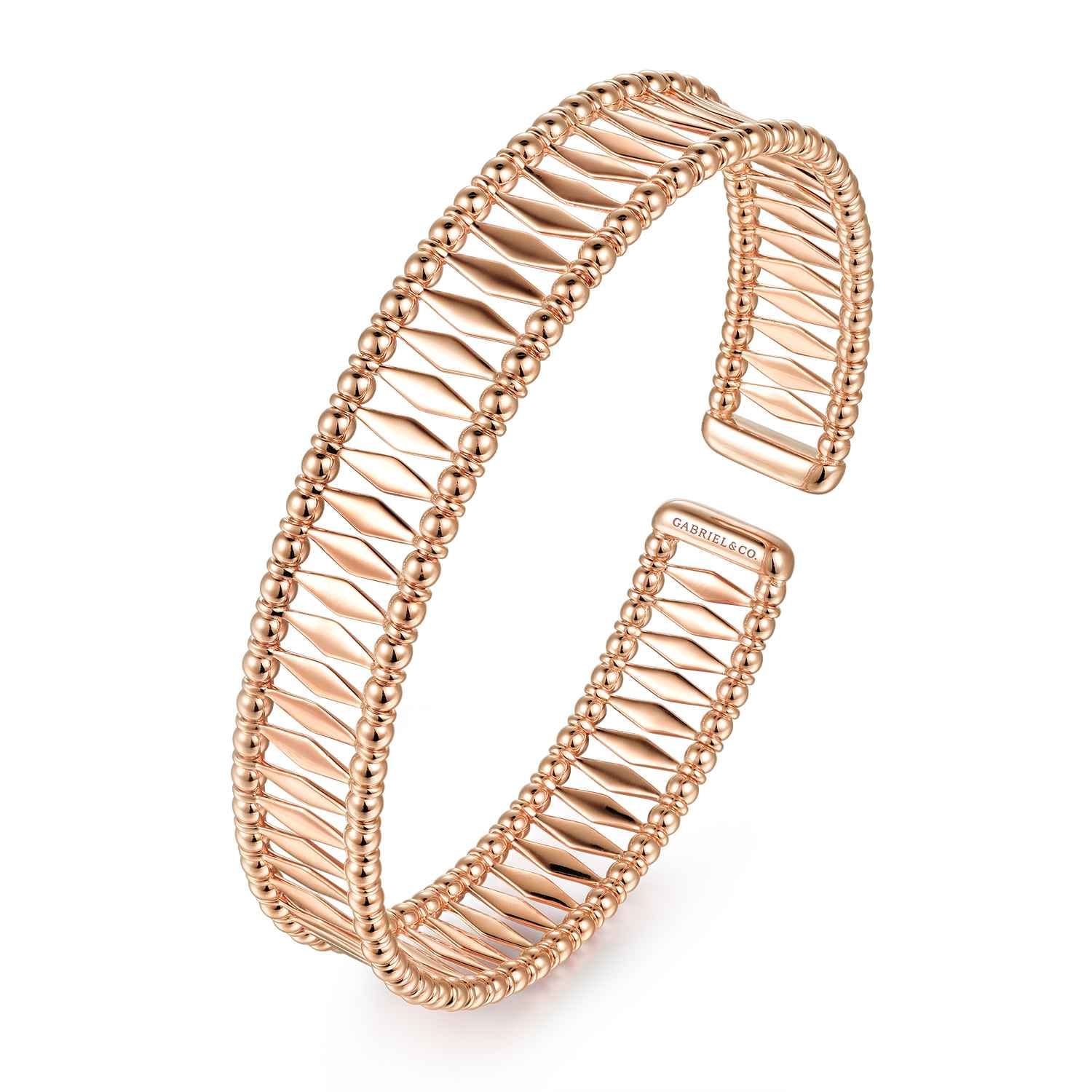 14K Rose Gold Bujukan Cuff Bracelet - Shot 2